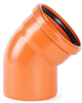 Отвод канализационный оранжевый нПВХ 110*45