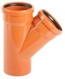 Тройник канализационный оранжевый 110*110*45