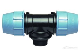UNIDELTA 32х1"х32 Тройник ПЭ с наружн. резьбой
